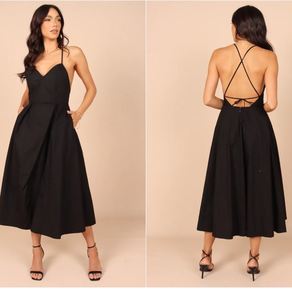 Black midi dress NWT